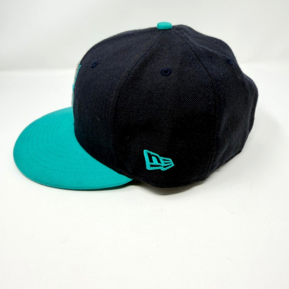 New Era 59FIFTY Seattle Mariners Fitted Hat Navy Teal Size 7 3/8 - Picture 2 of 7